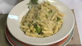 Rigatoni with Brussels Sprouts, Parmesan, Lemon, and Leek