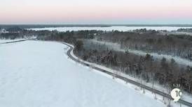 Northern Michigan From Above: Ice Fishing at Dawn