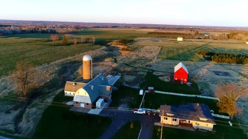 Promo Image: Sights and Sounds Drone Edition: Sault Ste. Marie Barn From Above