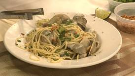 Linguine with Clams, Almonds and Herbs