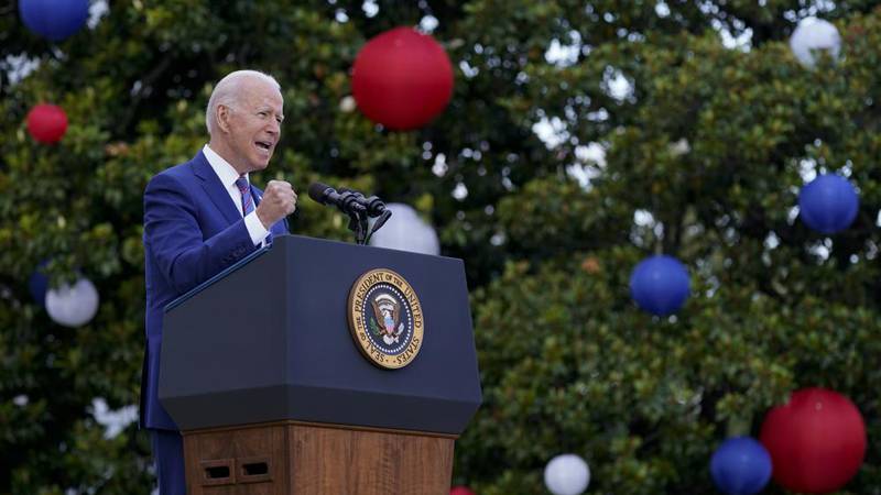 Promo Image: From One July Fourth to the Next, A Steep Slide for Biden