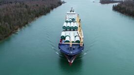 Northern Michigan From Above: Capturing a Freighter at Work in the St. Marys River