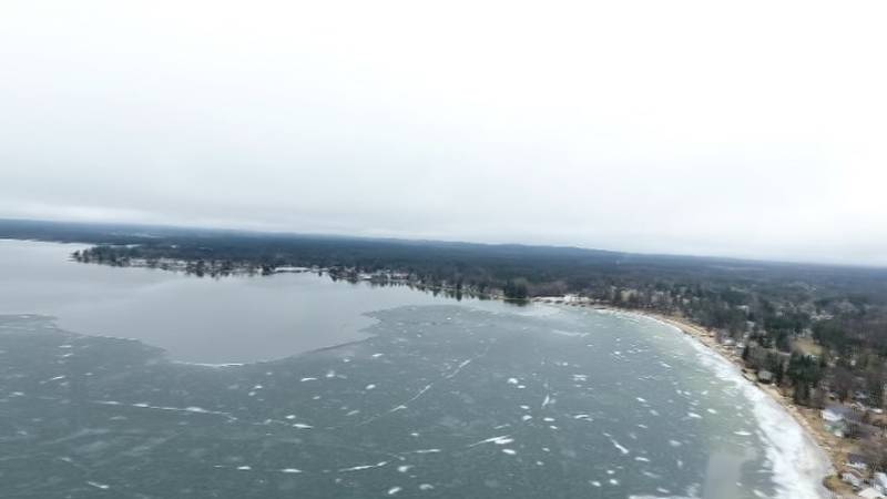 Promo Image: Sights and Sounds Drone Edition: Above Icy Waters of Lake Missaukee