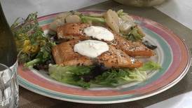 Cooking With Chef Hermann: Salmon with Vinaigrette Potato Salad and Yogurt Horseradish Sauce