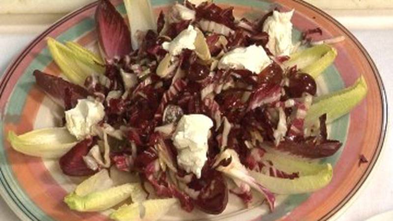 Promo Image: Radicchio Salad with Pickled Grapes and Goat Cheese