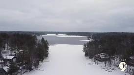 Northern Michigan From Above: Snowy Spider Lake