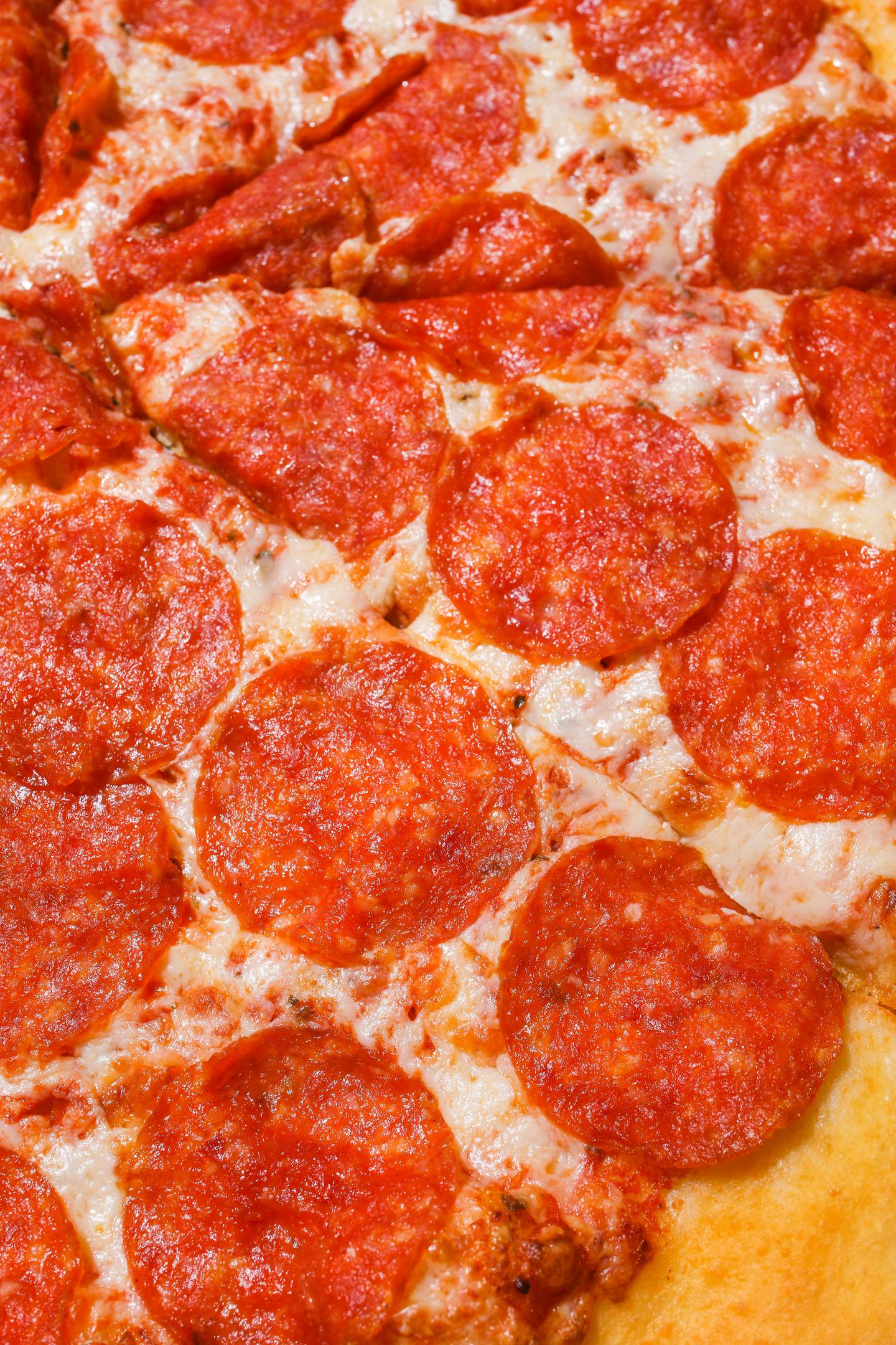 Cheesy Pepperoni Pizza In Close Up View 4109076