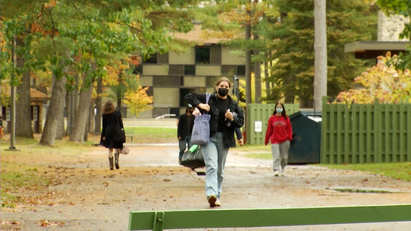 Student Walking To Class