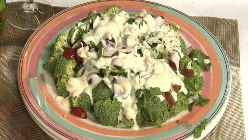Promo Image: Broccoli Salad with Grapes and Watercress