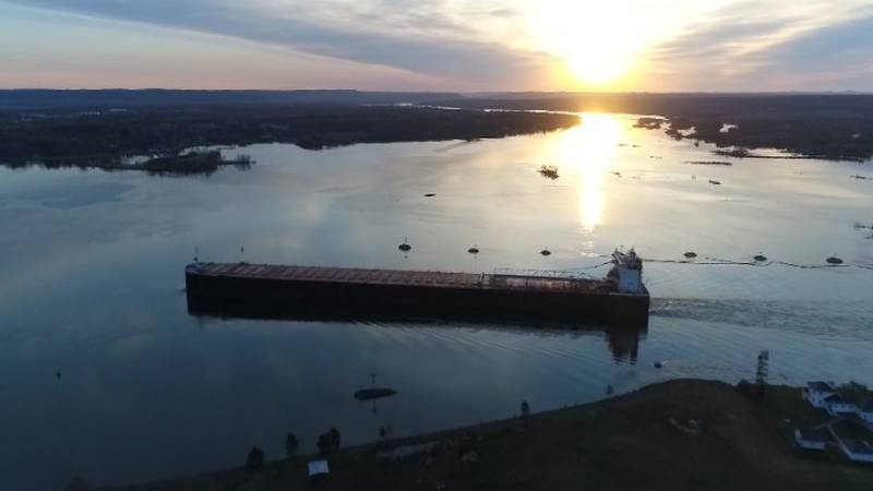 Promo Image: Sights and Sounds Drone Edition: Sault Ste. Marie Freighter