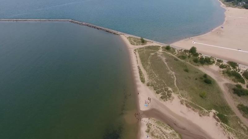 Promo Image: Northern Michigan from Above: Stearns Park Beach in Ludington