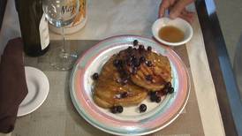 Pumpkin Pancakes with Blueberries