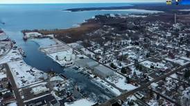 Northern Michigan From Above: Chilly Cheboygan River