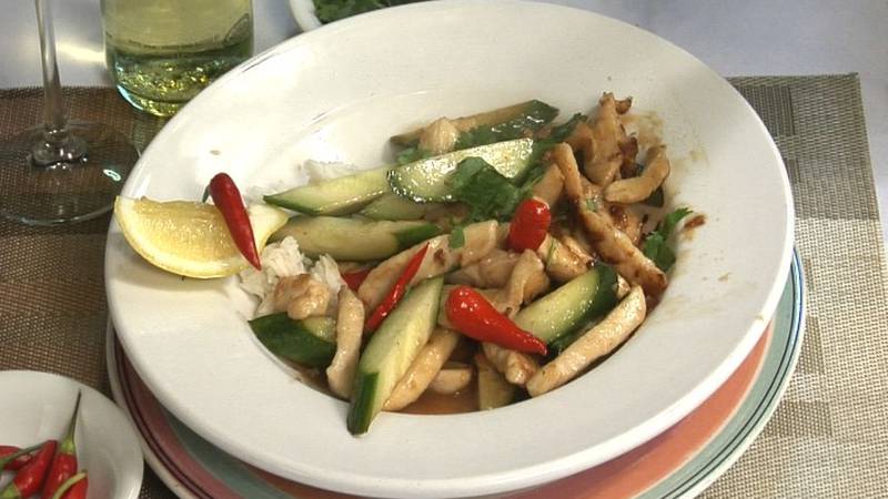 Promo Image: Spicy Stir-Fry Cucumber and Shredded Chicken