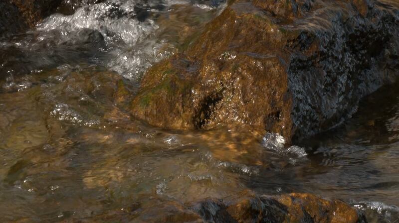 Water Surrounds Rocks