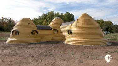 ‘The Hive’ in Luther is the only one of its kind in Michigan, made using SuperAdobe construction
