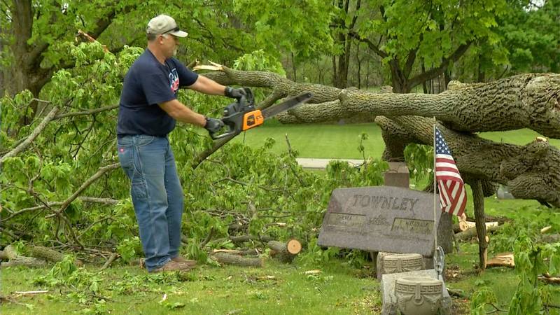 Promo Image: Edmore Cemetery Damaged From Heavy Storm Winds