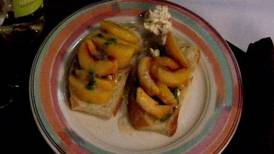 Peach and Blue Cheese Toast