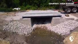 Clare County Road Commission building bridges with a new material that prevents potholes