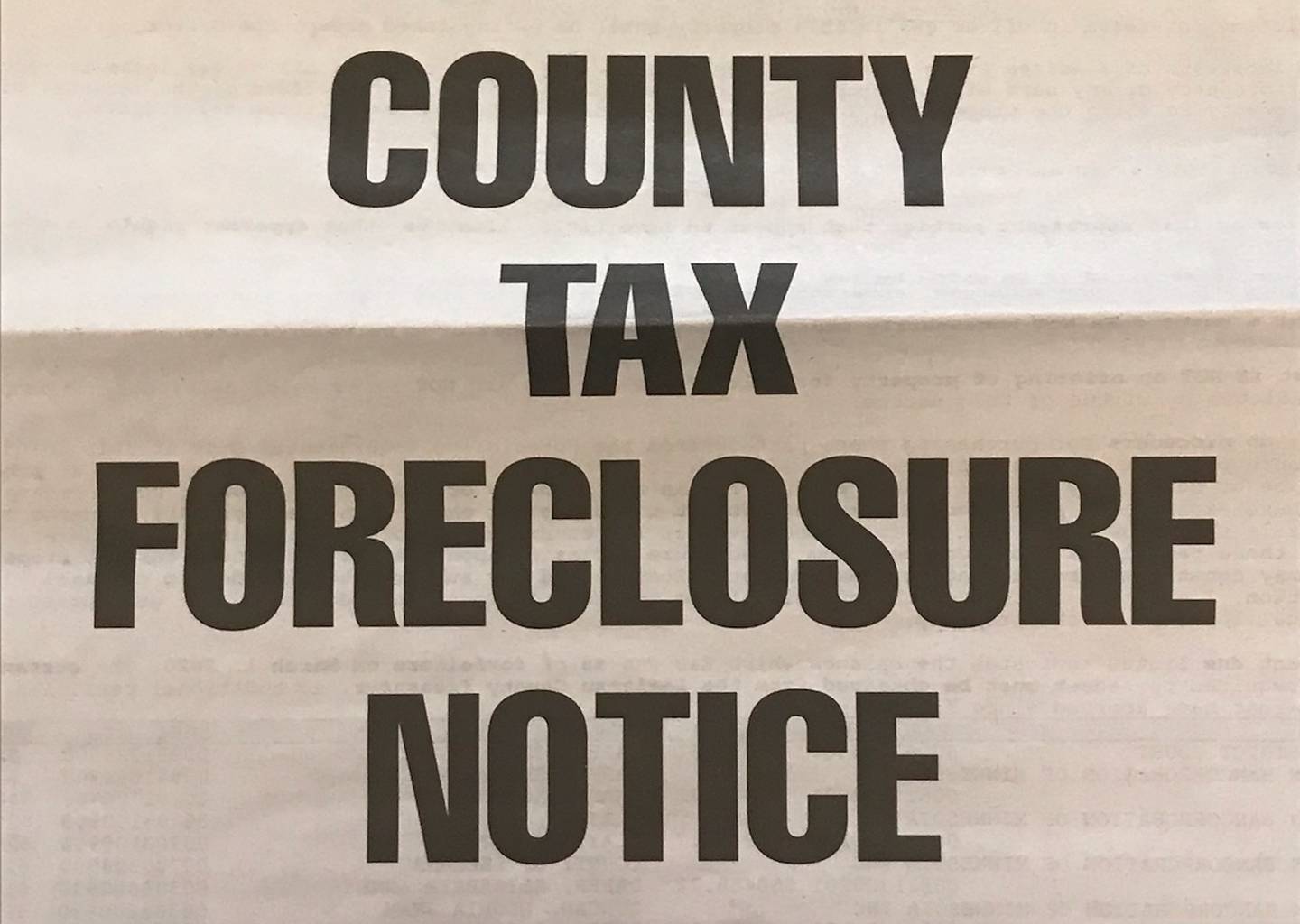 Property Tax Foreclosure