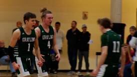 Grayling Ends Mesick’s Undefeated Season to Claim District Title in Boys Hoops
