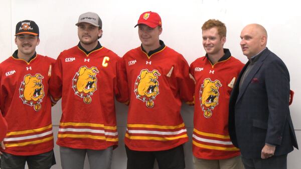 Red Wings Head Coach Derek Lalonde returns to Ferris State to announce captains for Bulldogs 2023-24 hockey season