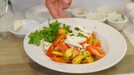 Cooking With Chef Hermann: Peach and Tomato Salad with Fresh Mozzarella