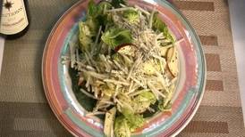 Crunchy Turnip, Apple and Brussels Sprout Slaw