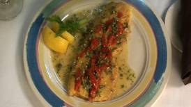 Cornmeal Crusted Trout with Caper-Cherry Pepper Pan Sauce