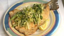 Butterflied Trout with Spicy Lettuce, Celery and Herbs