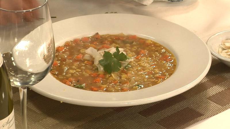 Promo Image: Curried Yellow Split Pea Soup with Spiced Coconut
