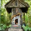 Ludington Woman is Local Fairy Godmother, Helps Build Miniature House From Old Tree Stump