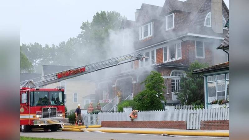 Promo Image: Fire Crews Battle Blaze For Hours, Save Structure of Historic Mackinac Island Home