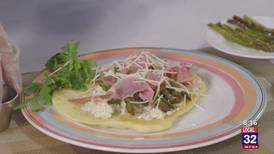 Cooking With Chef Hermann: Pinsa Romana with Ricotta, Asparagus and Prosciutto