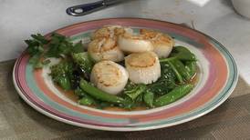 Cooking With Chef Hermann: Butter Basted Scallops with Snap Peas