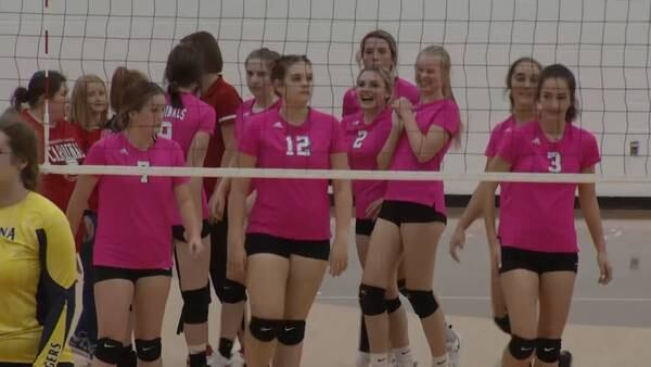 Johannesburg-Lewiston Sweeps at Home Volleyball Tri