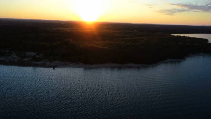 Promo Image: Sights and Sounds Drone Edition: Sunrise Over The Straits of Mackinac