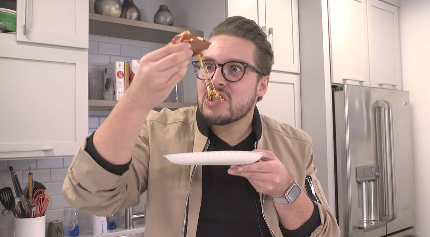 Xavier Cooks Garlic Toast Pizza