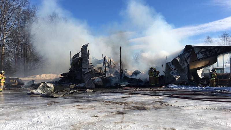 Promo Image: Otsego County Firefighters Battle Massive Pole Barn Fire